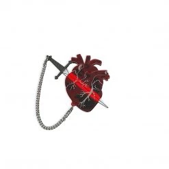 ACCESSORIES Stabbed Heart Brooch II By Vinca