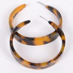 Anzell Faux Tortoiseshell Hoops ACCESSORIES