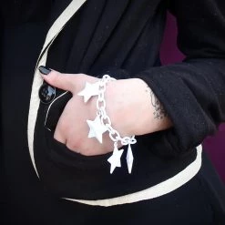 Classic Hardware Multi Star Bracelet In White ACCESSORIES