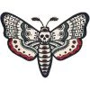 C & D Visionary Death's Head Moth Patch