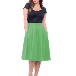 High-Waist Thrills Skirt In Green By Steady Clothing NEW ARRIVALS