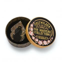 Erstwilder Art Nouveau Collection Ailes Noires Brooch