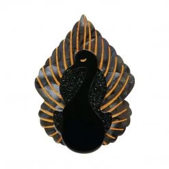 Erstwilder Art Nouveau Collection Ailes Noires Brooch