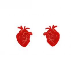 ACCESSORIES Anatomical Heart Post Earrings By Vinca