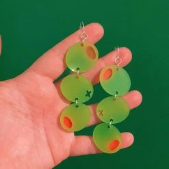 ACCESSORIES Acrylic Olives Dangle Earrings By Frank Goodness