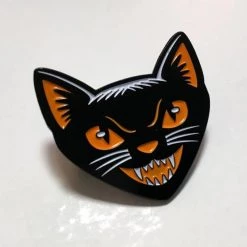 Monsterologist Black Cat Enamel Pin
