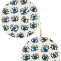 Girly Accessories NEW ARRIVALS Eye Print Dangle Earrings