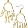 Girly Gold Metal Hand Dangle Earrings