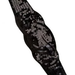 Icco Accessories Black Sequin Elastic Waist Belt