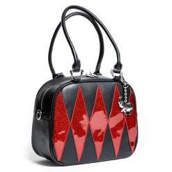 Lux De Ville Circus Tote In Black Matte & Red Rum Sparkle ACCESSORIES