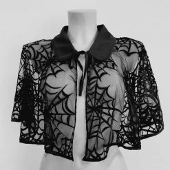 Spiderweb Mesh Capelet By Unique Vintage