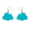 Erstwilder ACCESSORIES Essentials Cloud Dangle Earrings - Blue Glitter