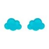 Erstwilder ACCESSORIES Essentials Cloud Post Earrings - Blue Glitter
