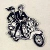 C & D Visionary Mod Scooter Couple Patch