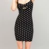 Capella Black & White Polka Dot Mini Dress - Size M