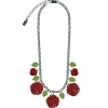 Classic Hardware Multi Rose Necklace In Red ACCESSORIES