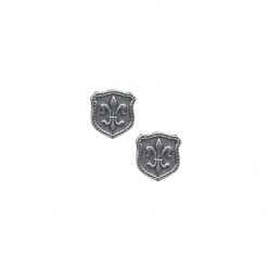 Classic Hardware ACCESSORIES Silver Shield Post Earrings