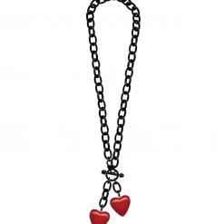 Classic Hardware Retrolite Red Heart Toggle Necklace ACCESSORIES