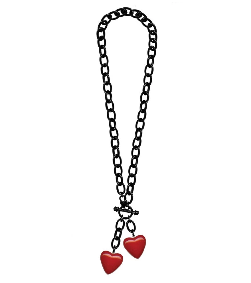 Classic Hardware Retrolite Red Heart Toggle Necklace ACCESSORIES 3 Classic Hardware Retrolite Red Heart Toggle Necklace ACCESSORIES