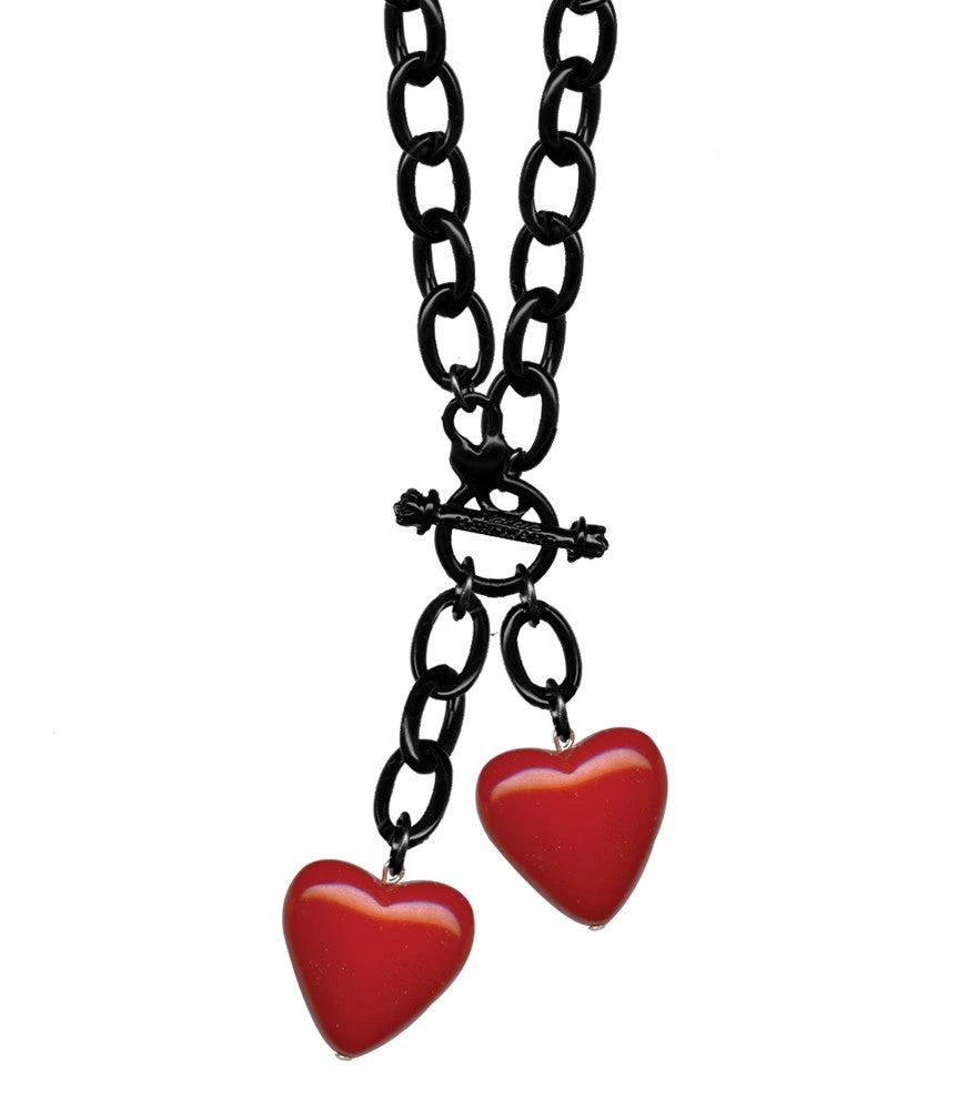 Classic Hardware Retrolite Red Heart Toggle Necklace ACCESSORIES 4 Classic Hardware Retrolite Red Heart Toggle Necklace ACCESSORIES