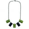 Retrolite Art Deco Necklace In Dark Navy & Green By Classic Hardware ACCESSORIES 2 Retrolite Art Deco Necklace In Dark Navy & Green By Classic Hardware ACCESSORIES