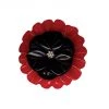 ACCESSORIES Classic Hardware Red & Black Retrolite Flower Pin 2 ACCESSORIES Classic Hardware Red & Black Retrolite Flower Pin