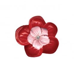 ACCESSORIES Classic Hardware Red & Pink Retrolite Flower Pin