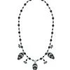 Skull & Bat Charm Necklace By Classic Hardware