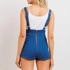 Better Be NEW ARRIVALS Blue Denim Suspender Shorts