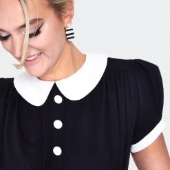 Wednesday Black Knit Flare Dress By Voodoo Vixen