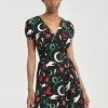 NEW ARRIVALS Good Fortune Mini Dress By Hell Bunny