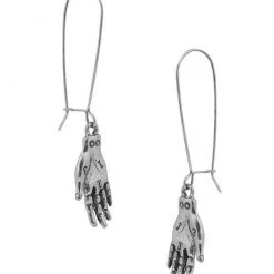Ole ACCESSORIES Silver Metal Hand Dangle Earrings