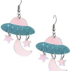 Ole NEW ARRIVALS Acrylic Flying Saucer Dangle Earrings