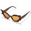 Girly Accessories Geometric Crystal Cat-Eye Sunglasses In Brown NEW ARRIVALS