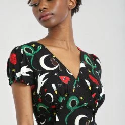 NEW ARRIVALS Good Fortune Mini Dress By Hell Bunny