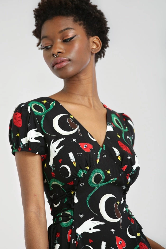 NEW ARRIVALS Good Fortune Mini Dress By Hell Bunny 3 NEW ARRIVALS Good Fortune Mini Dress By Hell Bunny