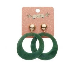 Erstwilder Essentials Statement Circle Drop Earrings - Green NEW ARRIVALS
