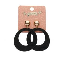 Erstwilder Essentials Statement Circle Drop Earrings - Black NEW ARRIVALS