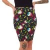 Sourpuss Clothing BOTTOMS Electric Eyeballs Pencil Skirt