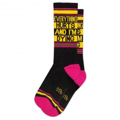 Gumball Poodle ACCESSORIES "Everything Hurts And I'm Dying" Unisex Crew Socks