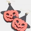 Wona Trading Acrylic Jack-O'-Lantern Dangle Earrings