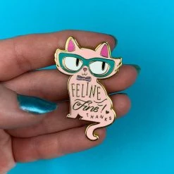 Erstwilder Liz Harry Feline Fine Enamel Pin