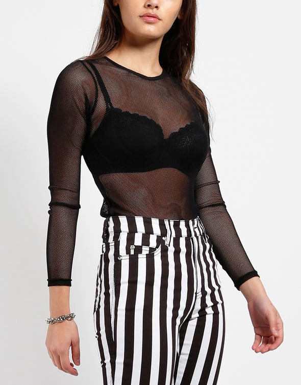 NEW ARRIVALS Long Sleeve Fishnet Top By Tripp NYC 4 NEW ARRIVALS Long Sleeve Fishnet Top By Tripp NYC