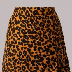 Glam BOTTOMS Leopard Print A-Line Mini Skirt