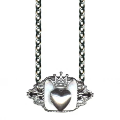 Classic Hardware Crown Heart Locket Necklace ACCESSORIES