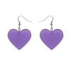 Erstwilder NEW ARRIVALS Essentials Heart Dangle Earrings - Lavender Bubble