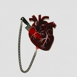 Stabbed Heart Brooch By Vinca ACCESSORIES