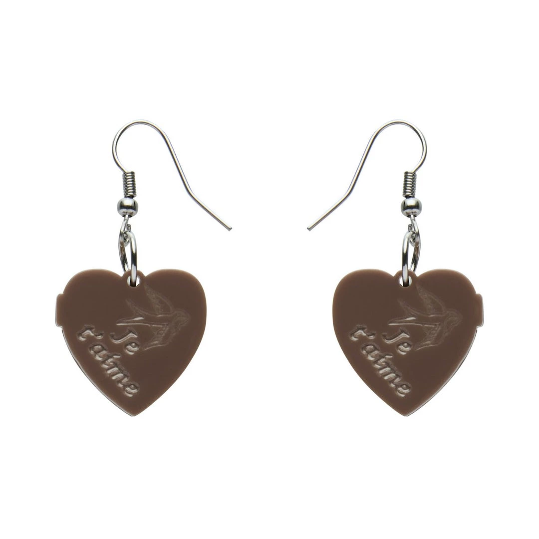 Erstwilder ACCESSORIES Paris Holiday Collection Heart Of Caché Dangle Earrings 4 Erstwilder ACCESSORIES Paris Holiday Collection Heart Of Caché Dangle Earrings