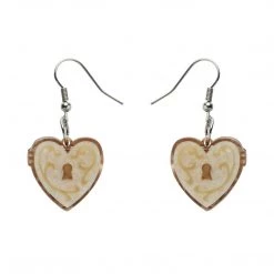 Erstwilder ACCESSORIES Paris Holiday Collection Heart Of Caché Dangle Earrings