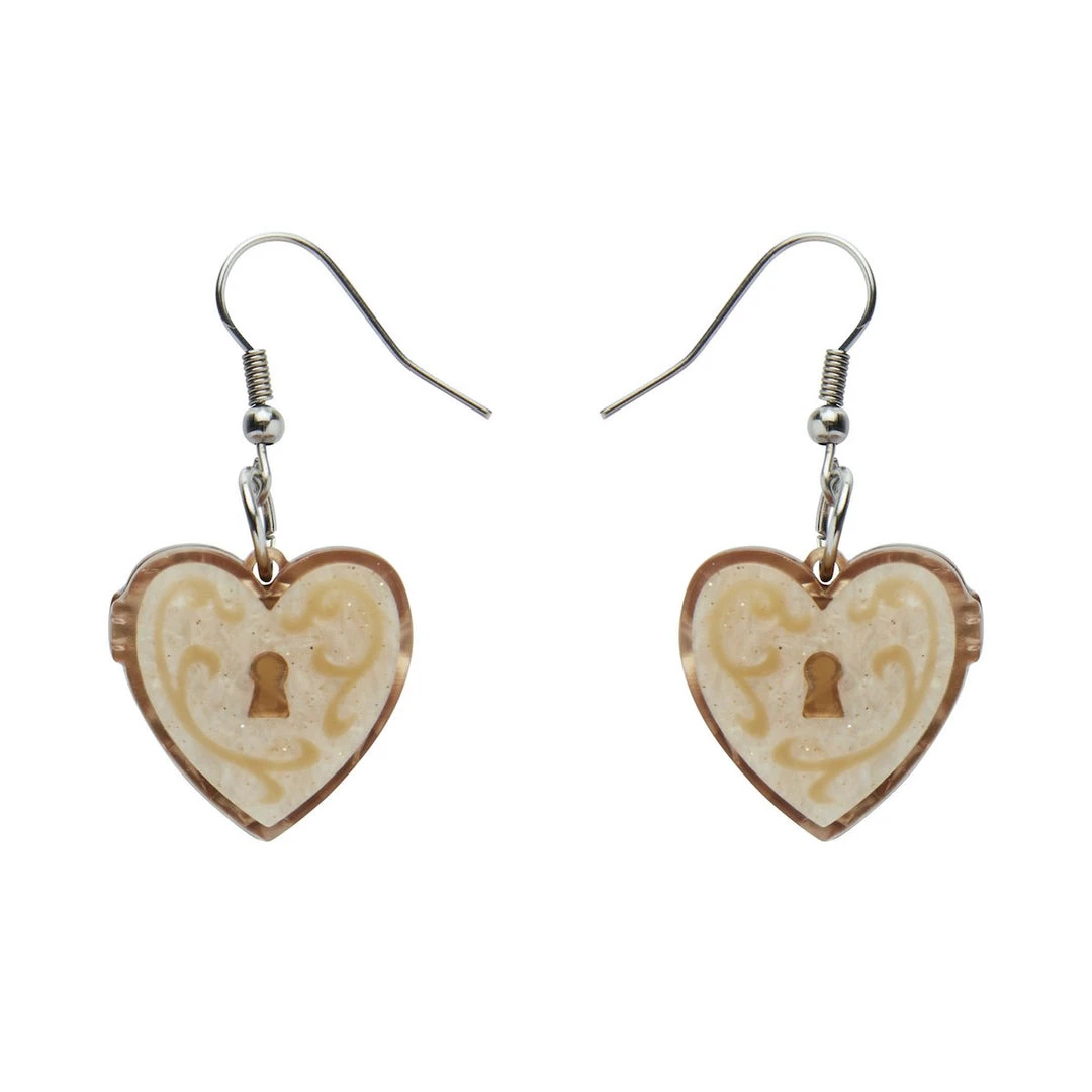 Erstwilder ACCESSORIES Paris Holiday Collection Heart Of Caché Dangle Earrings 3 Erstwilder ACCESSORIES Paris Holiday Collection Heart Of Caché Dangle Earrings
